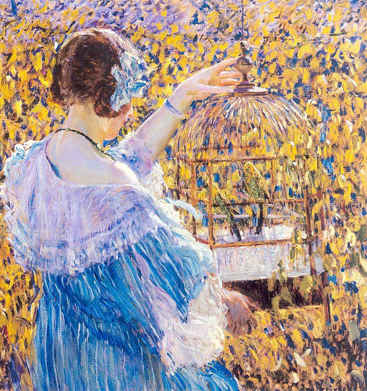 Frieseke, Frederick Carl The Birdcage Germany oil painting art